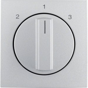 Berker - Abdeckung/Bedienelement für Installationsschalterprogramme Zentralstück mit Drehknopf 1084140400 3S B.7 alu