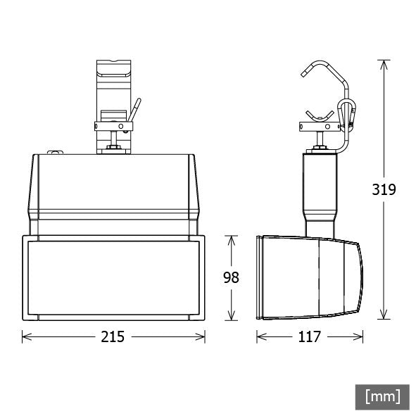 LTS Licht&Leuchten - Downlight/Strahler/Flutlicht LED-Stromschienenstrahler EL 307.40.5 sw 4000K 75°schwarz  − 1 Stück