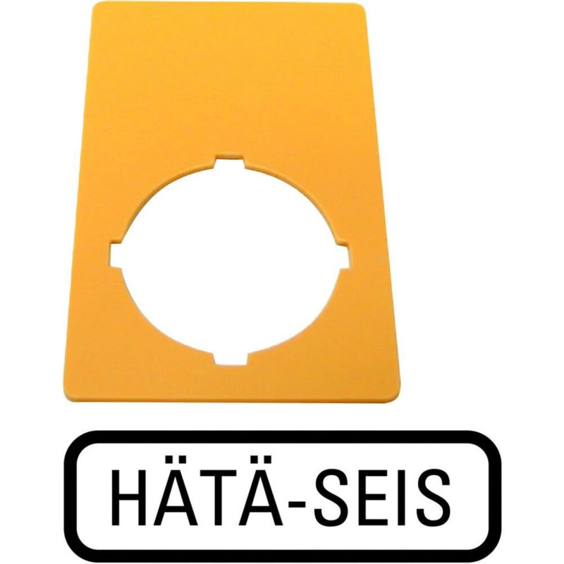Eaton - Bezeichnungsschild für Befehlsgeräte NOT-AUS-Schild M22-XZK-SF99 HÄTÄ-SEIS − 10 Stück