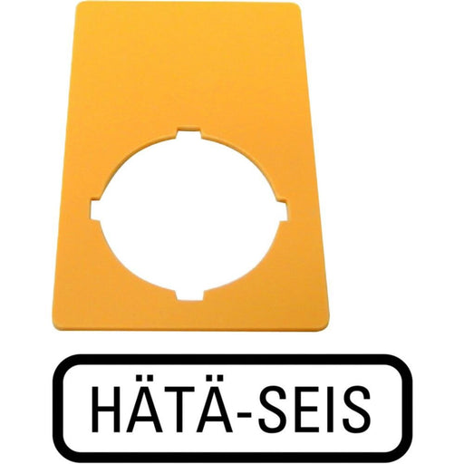 Eaton - Bezeichnungsschild für Befehlsgeräte NOT-AUS-Schild M22-XZK-SF99 HÄTÄ-SEIS − 10 Stück