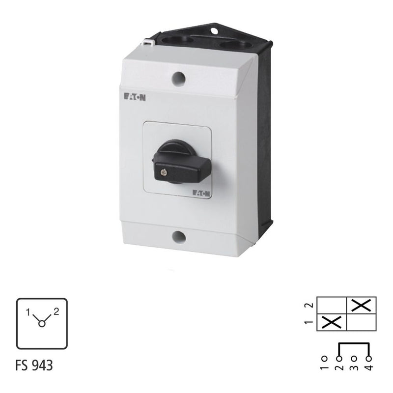 Eaton - Lastschalter Umschalter T3 32A Aufbau T3-1-8220/I2 rastend o. 0-Stell