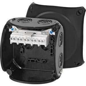 Hensel - Dose, Gehäuse für Montage auf der Wand/Decke Kabelabzweigkasten KF 0404 B 1,5-4 5pol. sw − 1 Stück by Hensel
