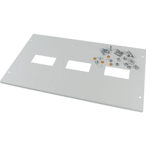 Eaton - Abdeckung/Blende/Beschriftungsleiste (Schaltschrank) Frontblende +Einbausatz XMN141206CV NZM1 vertikal grau