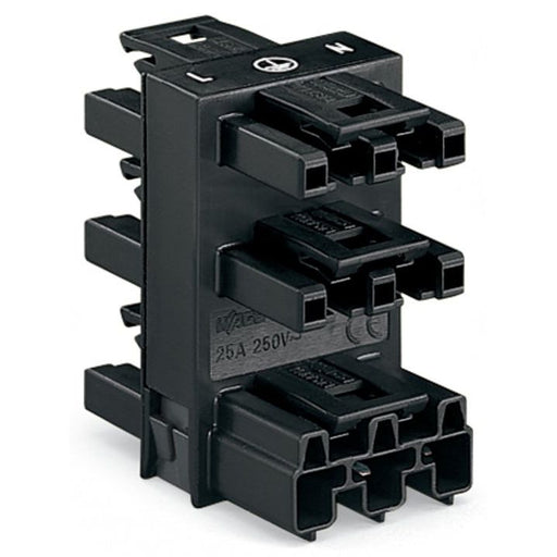 WAGO - Kompaktverteiler für steckbare Gebäudeinstallation Verteiler 770-608 250V 25A 3p. schwarz