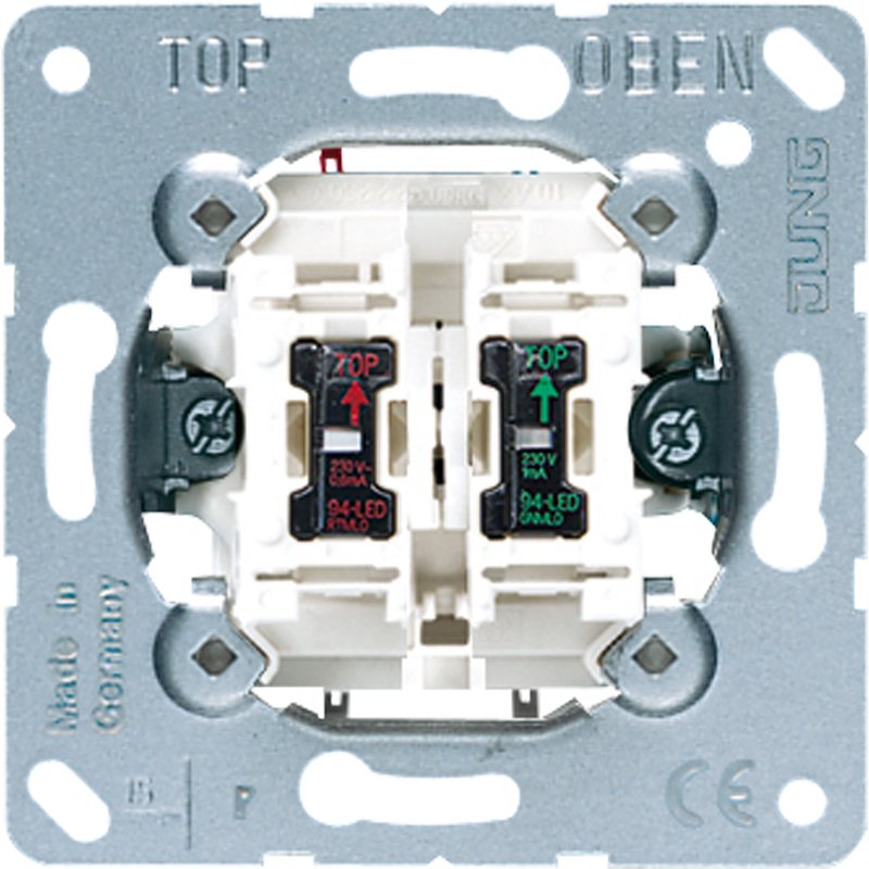 Jung - Installationsschalter Hotelschalter Innenstelle 505 KO5 VEU M 230 10AX 250V