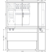 Hensel - Verteilerschrank für Energieversorgung Ladeverteiler Mi EV 43kW 6010 b. z. 6 Ladepunkte
