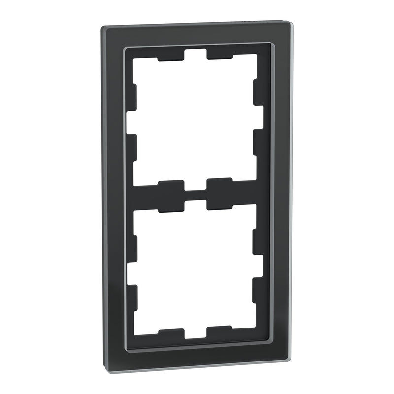 Merten - Abdeckrahmen Rahmen 2f.onyxsw MEG4020-6503 D-Life Glas
