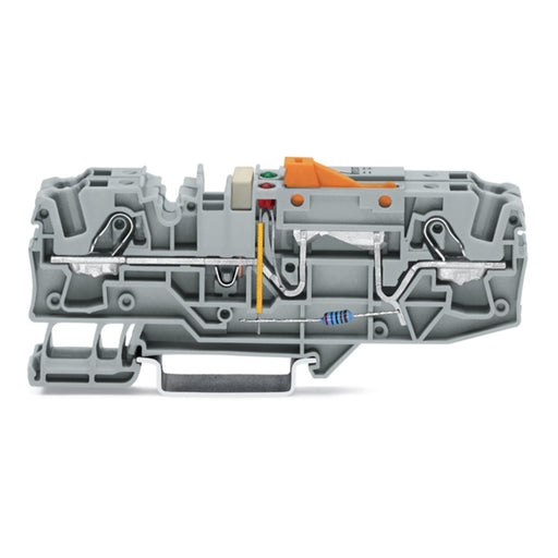 WAGO - Trenn- und Messtrenn-Reihenklemme Erdleiter-Trennklemme 2006-1671/1000-850 orange,grau − 12 Stück