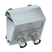 OBO Bettermann - Einsatz/Abdeckung für Kommunikationstechnik Multimediaträger Audio-BNC MTS-2BC F AL1 45x45mm alu lackiert