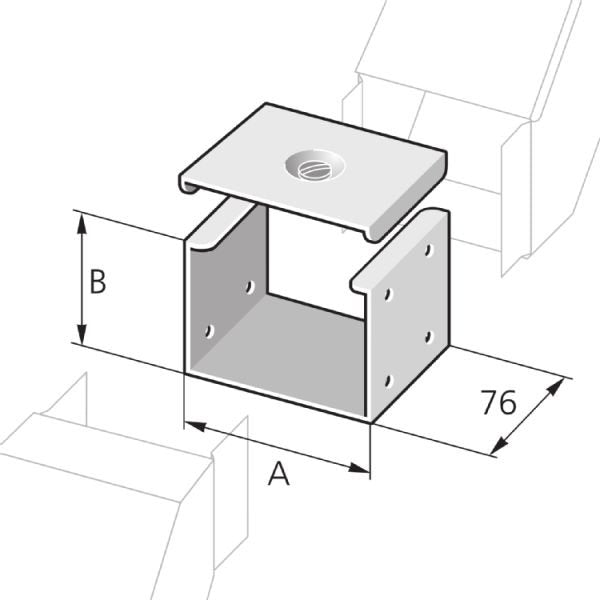 Pflitsch - Kupplung für Leitungsführungskanal Verbindungsstück VA 200/100 VAG − 1 Stück
