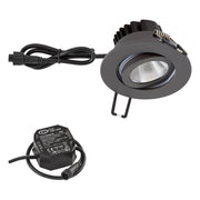 EVN Lichttechnik - Downlight/Strahler/Flutlicht P-LED Deckeneinbauleuchte PC650N61602 3000K IP65 230V anth
