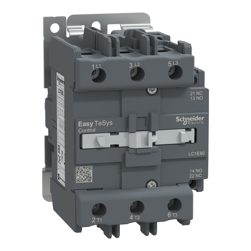 Schneider Electric - Leistungsschütz zum Schalten von Wechselstrom Leistungsschütz Easy TeSys LC1E80M5 3P 80A 220VAC 50Hz