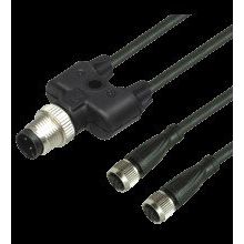 Pepperl+Fuchs Fabrik - Passiver Sensor-/Aktor-Verteiler (mit Leitung) Y-splitter cordset V3-GM-BK2M-PUR-UTV1G − 1 Stück