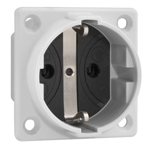 ABL - Schutzkontakt-Anbausteckdose EB-Steckdose 1661360 1K Sk/oDeckel gr − 100 Stück