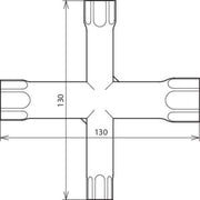 DEHN - Zubehör/Ersatzteile für Erdung und Blitzschutz Kreuzsteckschlüssel KSSSW10131719STGALZN SW 10/13/17/19