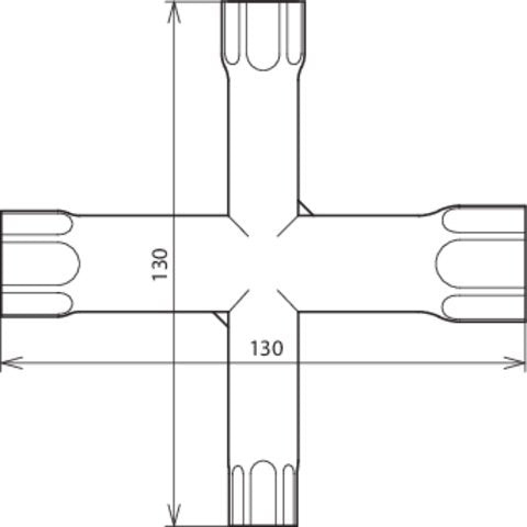 DEHN - Zubehör/Ersatzteile für Erdung und Blitzschutz Kreuzsteckschlüssel KSSSW10131719STGALZN SW 10/13/17/19