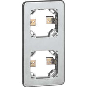 Peha - Abdeckrahmen Rahmen 2-fach alu D 382.69 AGU WU für UP-Geräte