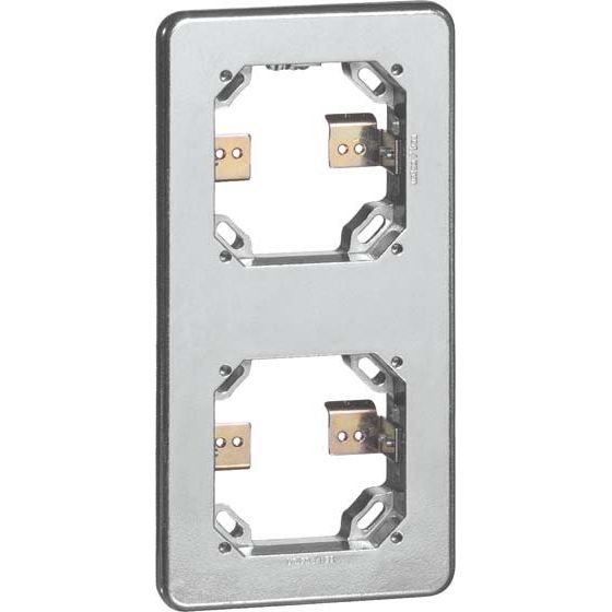 Peha - Abdeckrahmen Rahmen 2-fach alu D 382.69 AGU WU für UP-Geräte