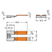 WAGO - Querverbinder/Brücker für Reihenklemme Brücker f.Leitereinführung 2616-902 2-fach,gr − 250 Stück