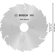 Bosch - Kreissägeblatt PRO Wood Kreissägeblatt, 2608640789 165 x 2,2 x 30 mm