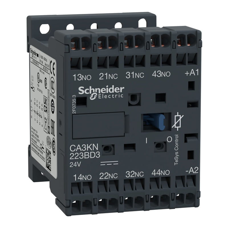 Schneider Electric - Hilfsschütz, Relais Hilfsschütz CA3KN223BD3 2S, 2Ö, 24V DC