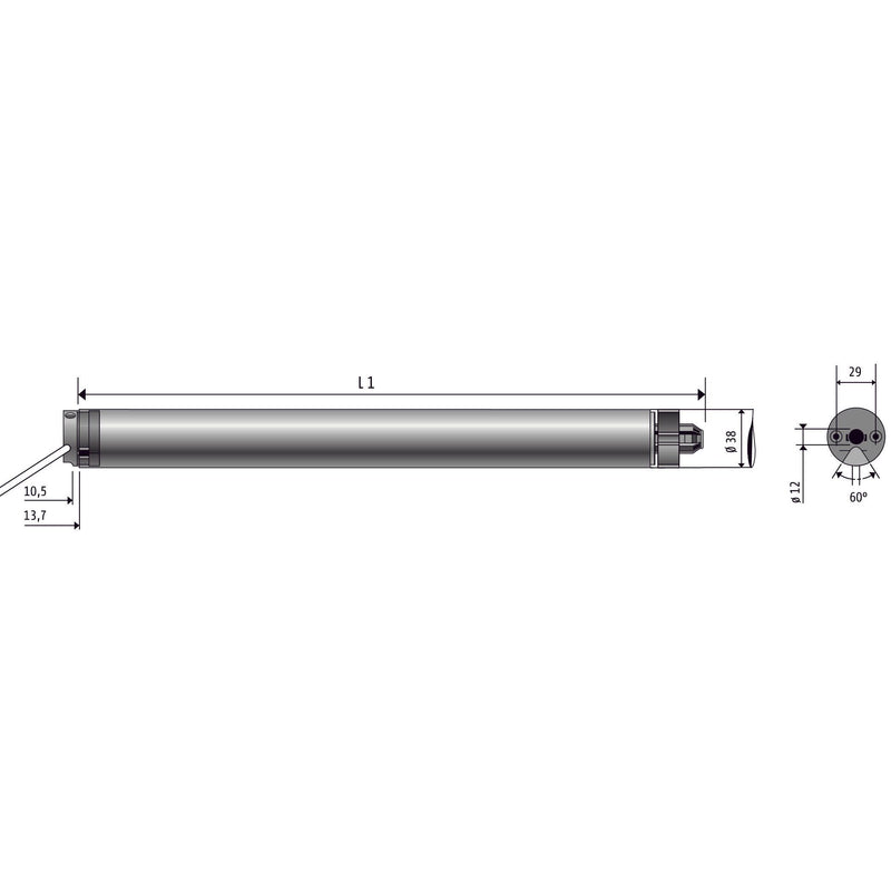 Somfy - Rohrmotor Kabel 1024228 LS 40 13/10 NL BK