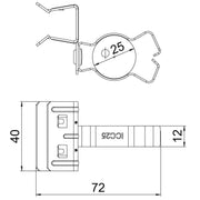 OBO Bettermann - Befestigungsklammer Trägerklammer SCHPC 15-20 D25 m.Rohraufna. 20-25mm − 50 Stück