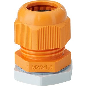 Hensel - Kabelverschraubung Anbau-Kabelstutzen AKMF 25 IP 66, M 25, orange − 20 Stück