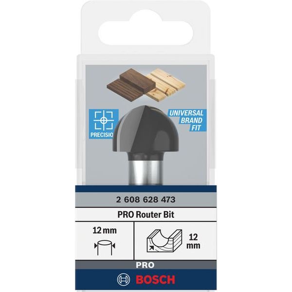 Bosch - Fräser PRO Hohlkehlfräser, R 2608628473 12, Schaft 12 mm