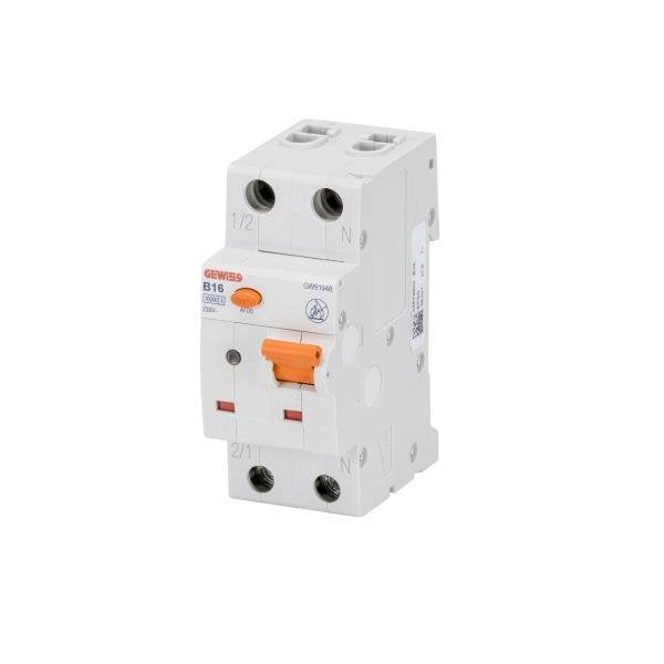 Gewiss - Leitungsschutzschalter mit Zusatzeinrichtung Brandschutzschalter B-13A GW91907 6kA 1+N pol 2TE