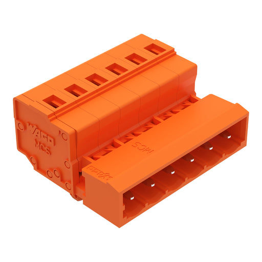 WAGO - Kabelsteckverbinder für Leiterplattensteckverbinder 1-Leiter-Stiftleiste 231-636/018-000 CAGECLAMP,2,5mm²,or − 50 Stück