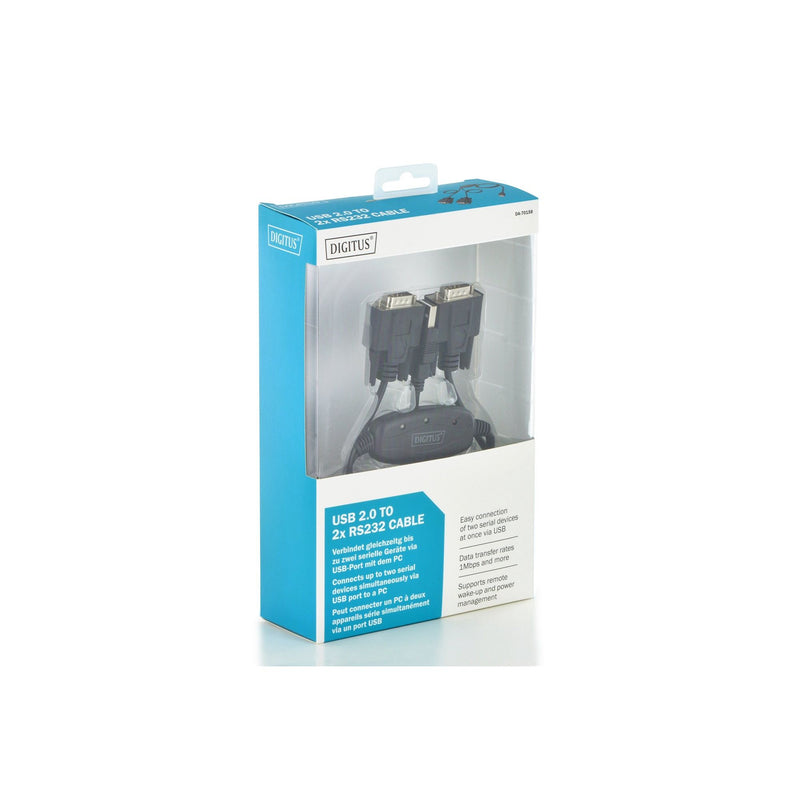 DIGITUS - Schnittstellenwandler USB zu Seriell-Adapter DA-70158 RS232 2 x RS232