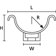 HellermannTyton - Befestigungsschelle für Kabel/Rohre Befestigungsschelle R1-PVC-BK-D1 − 500 Stück