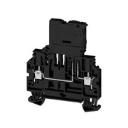 Weidmüller - Sicherungs-Reihenklemme Klemme W2C 4 FS 100-250V BK Schraubanschluss − 50 Stück