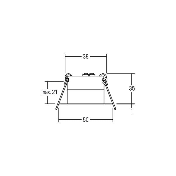 Brumberg Leuchten - Downlight/Strahler/Flutlicht LED-Einbaulichtpunkt 350mA 12079073 ww, weiss