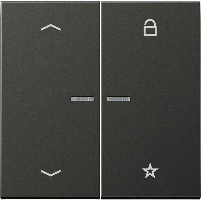 Jung - Bedienelement intelligent eNet Funk-Steuertaste FM AL 1701 P AN 2fach, Symbol Pfeil
