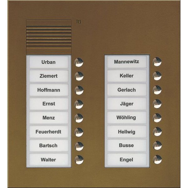 TCS Tür Control - Türstation für Türkommunikation Audio Außenstation PUK 16 PUK16/2-EB Tasten 2-spaltig UP