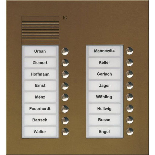 TCS Tür Control - Türstation für Türkommunikation Audio Außenstation PUK 16 PUK16/2-EB Tasten 2-spaltig UP