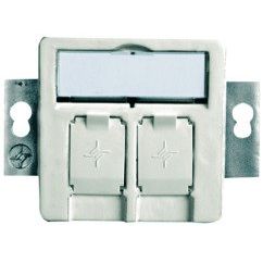 Telegärtner - Kommunikationsanschlussdose Kupfer Modulaufnahme 2AMJK 100022973 UP/50 aws T568B − 5 Stück