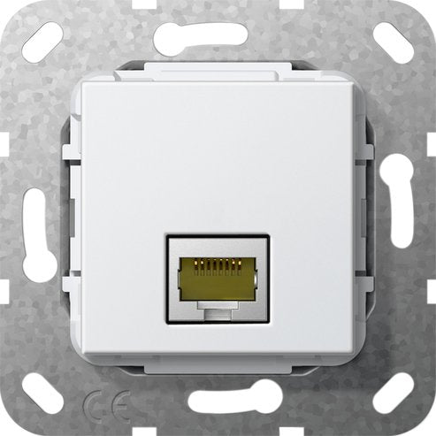 Gira - Einsatz/Abdeckung für Kommunikationstechnik Modular Jack RJ45 Cat6A 569503 rws Gender Changer