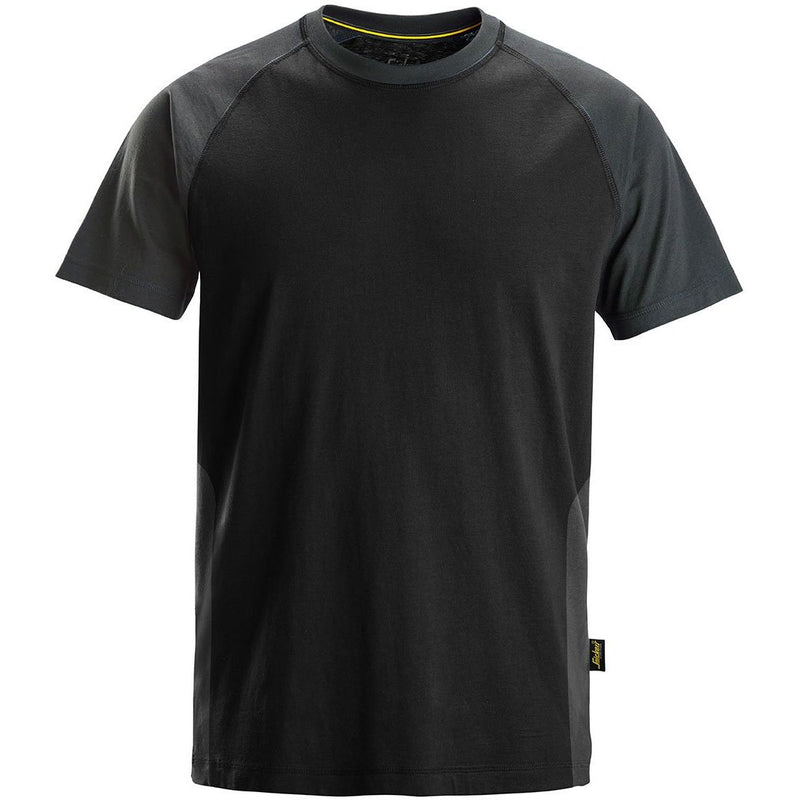 Snickers Workwear - T-Shirt 2-Farben T-Shirt 25500458004 S,schw-stahlg