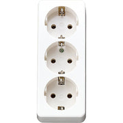 Jung - Mehrfachsteckdose SCHUKO-Dreifach-Steckdose 10 S 23 LA WW o.Zugentlastung, aws