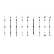 WAGO - Bauelement-Reihenklemme Diodengatter offen 289-105 9Dioden1N o.Montagep
