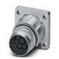 Phoenix Contact - Rundsteckverbinder, feldkonfektionierbar (Industriesteckverbinder) Gerätesteckverbinder ST-7ES1N8AW500S Vorderwand