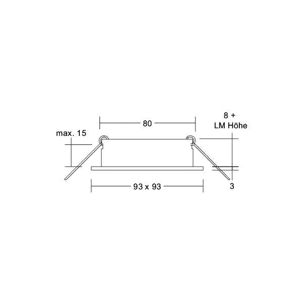 Brumberg Leuchten - Downlight/Strahler/Flutlicht Einbaumodul quadratisch 45010550