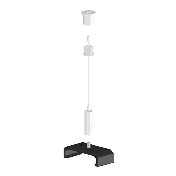 LTS Licht&Leuchten - Mechanisches Zubehör/Ersatzteile für Leuchten Drahtseilabhängung 3m LK-Z 060.104.03 sw