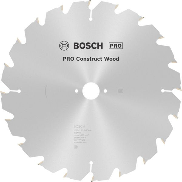 Bosch - Kreissägeblatt PRO Construct Wood 2608640691 Kreissägeblatt 315 x