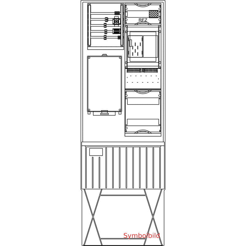 Elsta Mosdorfer - Zähler-Komplettschrank Zähleranschlusssäule ZS321B.S3.24V A320 S3 1Z BKEI 24TE