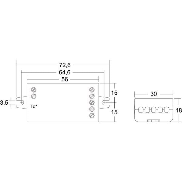 Brumberg Leuchten - LED-Betriebsgerät Casambi 4-Kanal PWM Dimmer 18170000 12-24V DC, IP20