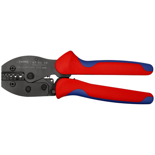Knipex - Presswerkzeug Kabelschuhe/Verbinder, Aderendhülsen, Schirmanschluss PreciForce Crimpzange 97 52 38 SB PreciForce, 220mm